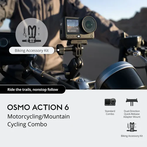 DJI Osmo Action 6 Motorcycle & Mountain Cycling Combo