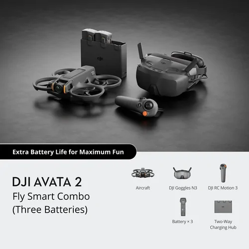 DJI Avata 2 Fly Smart Combo (Three Batteries)