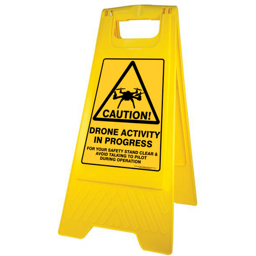 Drone Activity In Progress Floor Sign