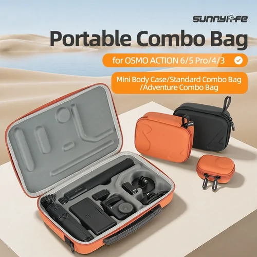 Sunnylife DJI Osmo Action 6 Standard Combo Carrying Case (Black)
