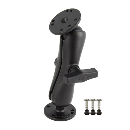 RAM Double Ball Mount with Garmin Fishfinder #6-32 Hardware
