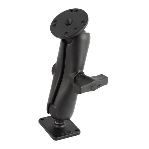 RAM Double Ball Mount with Round & Rectangular Plates - Medium