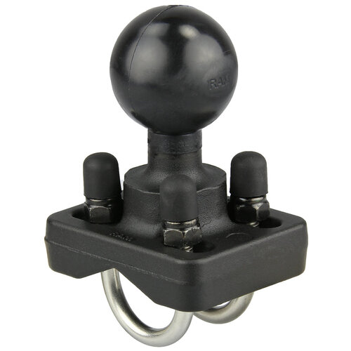 RAM Double U-Bolt Ball Base for .75" - 1" Rails