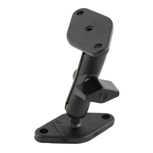 RAM Double Ball Diamond Plate Mount - A Size Medium