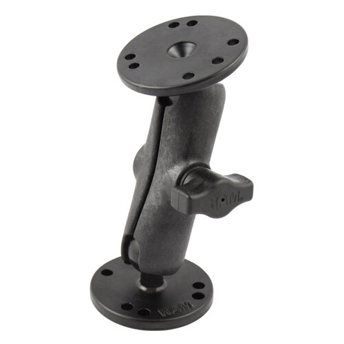 RAM Double Ball Mount with Composite Arm and Metal Round Plates
