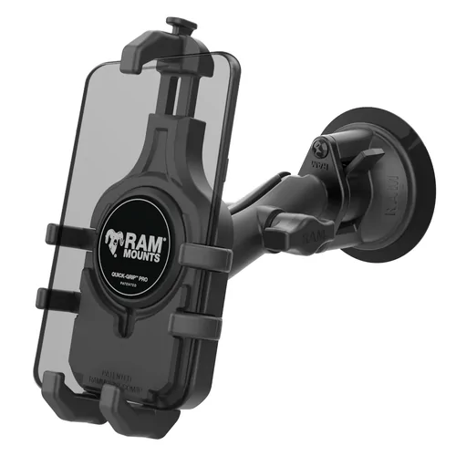 RAM Quick-Grip Pro Phone Mount with Twist-Lock Suction Cup - Medium