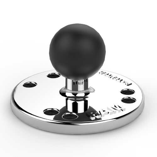RAM Chrome Round Plate with Ball
