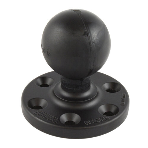RAM Large Round Plate with 6-Hole Pattern and Ball - D Size