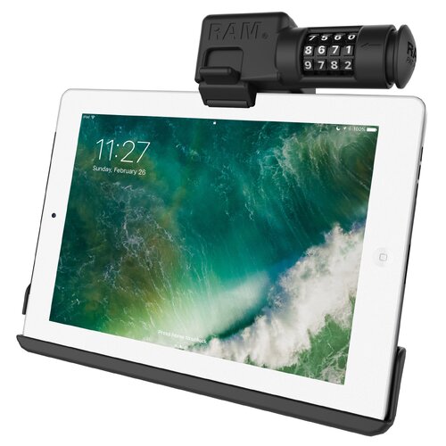 RAM EZ-Roll'r Combo Locking Holder for iPad 6th Gen, Air 2 + More