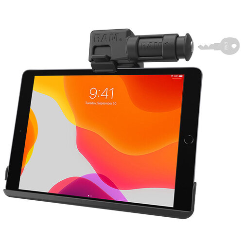 RAM EZ-Roll'r Keyed Locking Holder for iPad 7th-9th Gen & Air 3