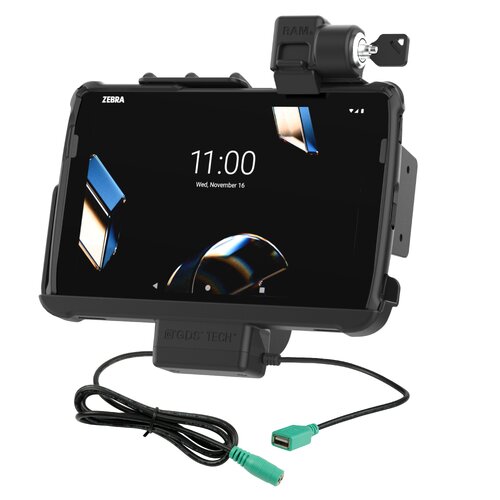 Locking RAM Tough-Dock Power + Data for Zebra ET4x 10"