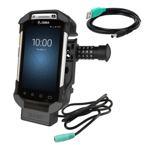 RAM Combo-Locking Form-Fit Powered Dock for Zebra TC70, 72, 75 & 77
