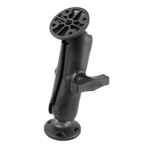 RAM Composite Double Ball Mount with Two Round Plates - Medium