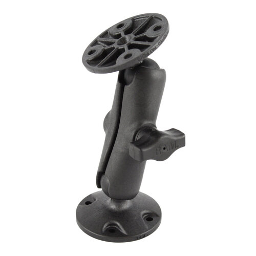 RAM Universal Composite Double Ball Mount with Two Round Plates