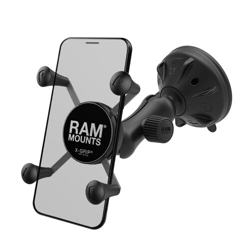 RAM X-Grip Phone Mount with Twist-Lock Low-Profile Suction Cup