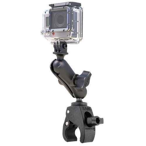 RAM® Tough-Claw™ Double Ball Mount with Universal Action Camera Adapter