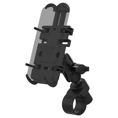 RAM Quick-Grip Phone Mount with RAM Tough-Strap Handlebar Base