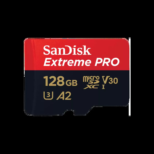 SanDisk Extreme Pro MicroSDXC 128GB 200MB/S R 90MB/S Write A2 Card Plus Adapter