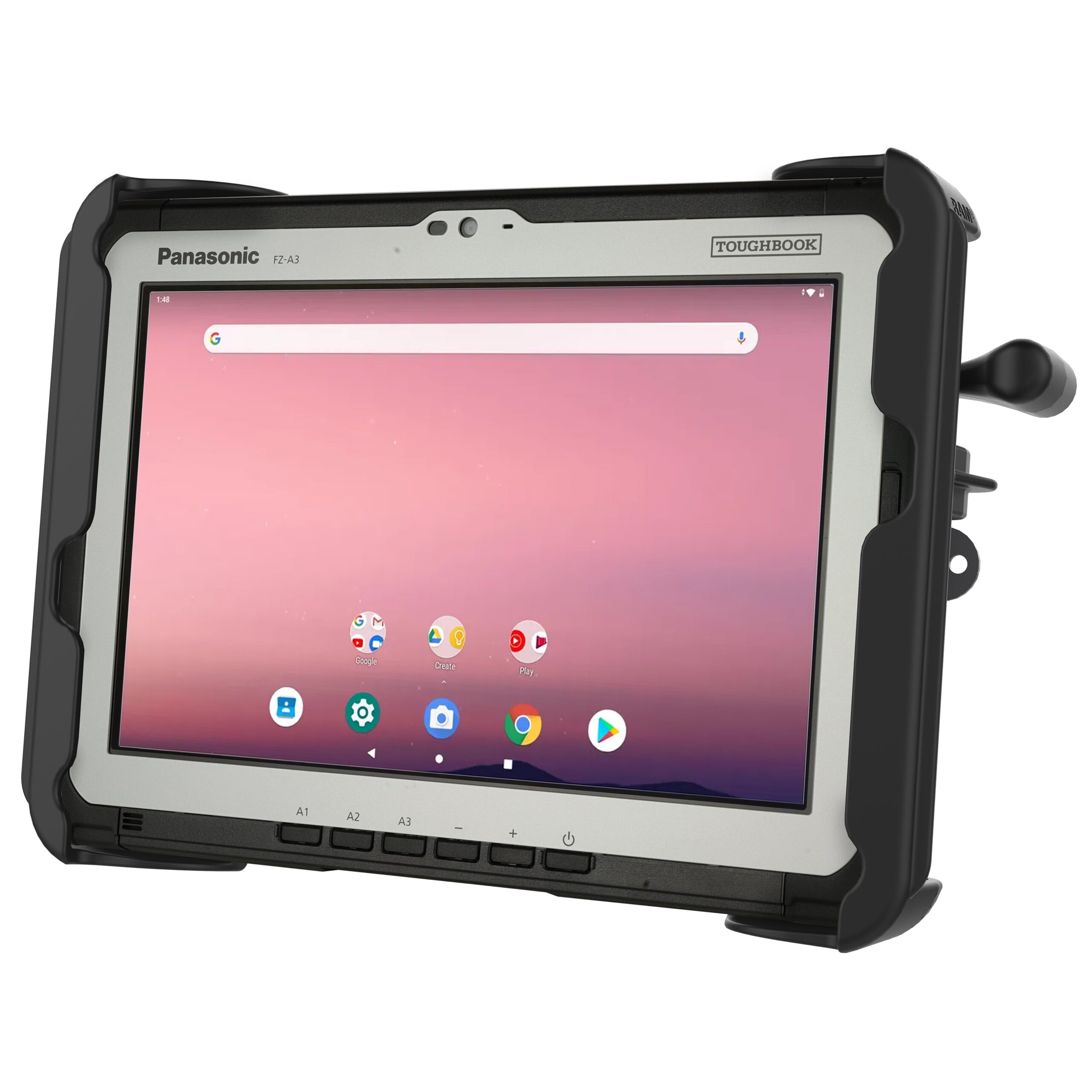 RAM-HOL-TABL34U RAM Tab-Lock Holder for Panasonic FZ-G2 & FZ-A3, Getac UX10 + More - Image 1