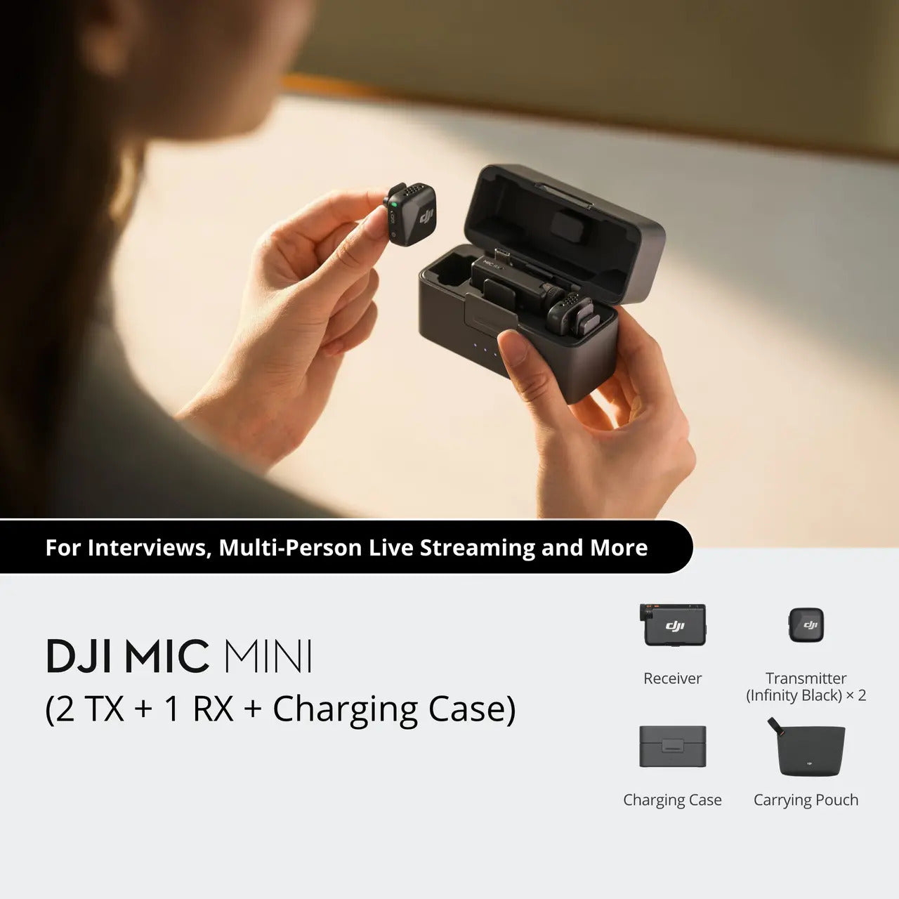 images DJI Mic Mini (2 TX + 1 RX + Charging Case) - Image 1