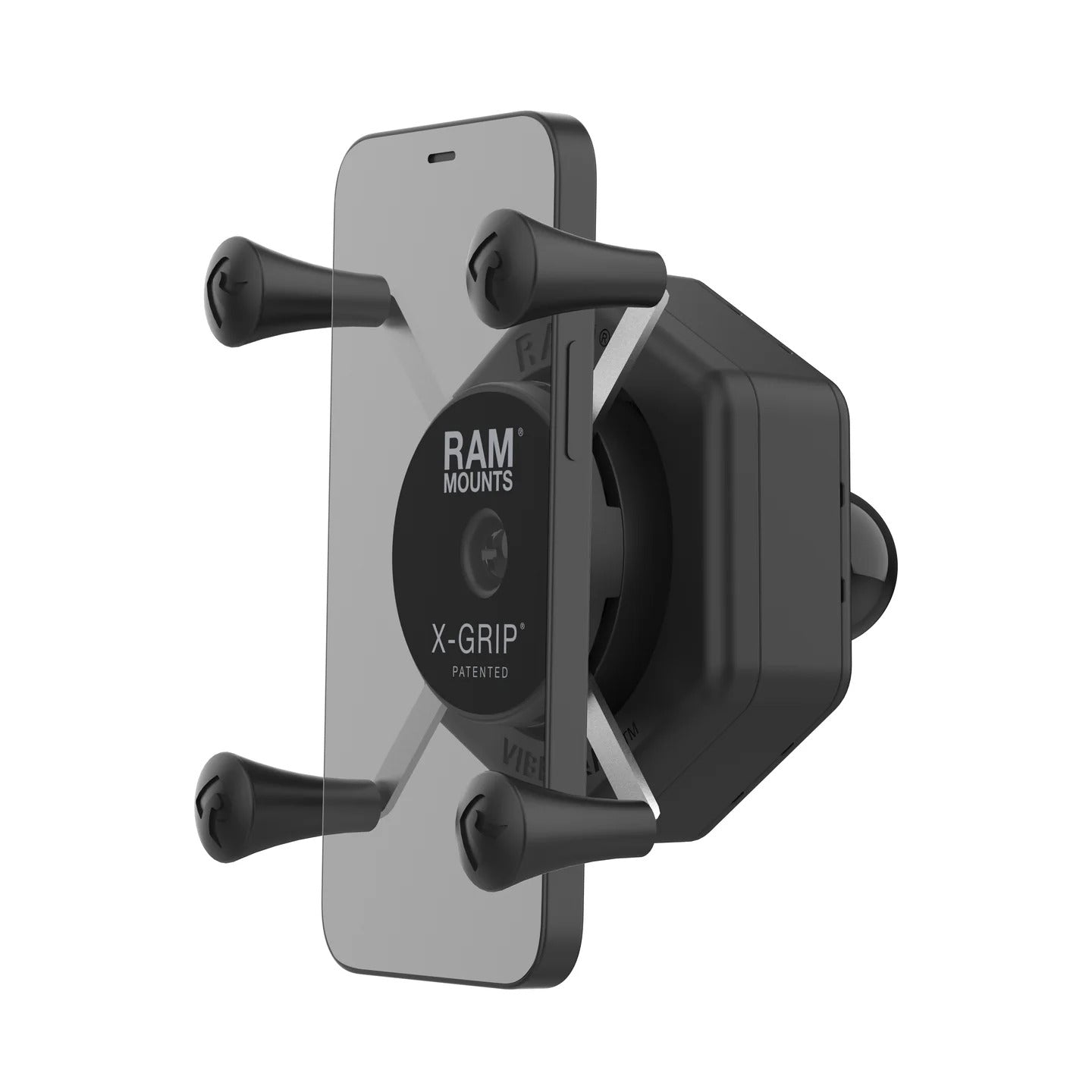 images RAM X-Grip Phone Holder with Ball & Vibe-Safe Adapter - Image 1