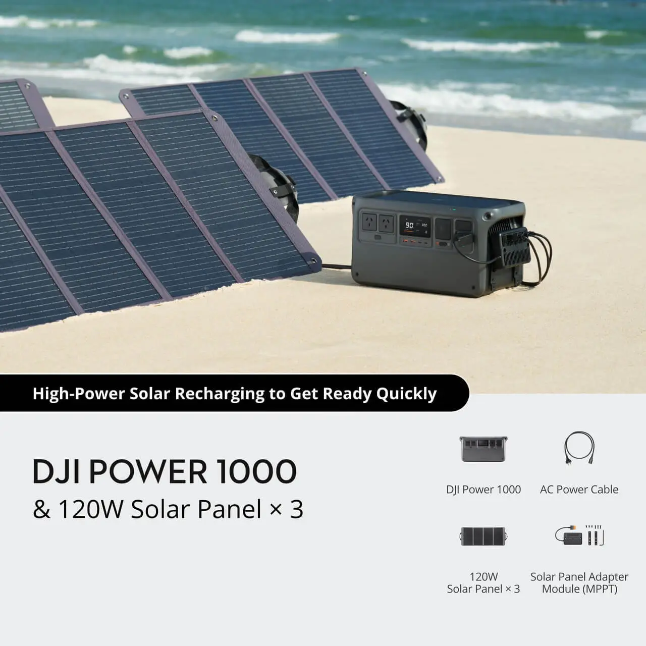DJIPOWERCOM3.jpg DJI Power 1000 & 120W Solar Panel × 3 - Image 1