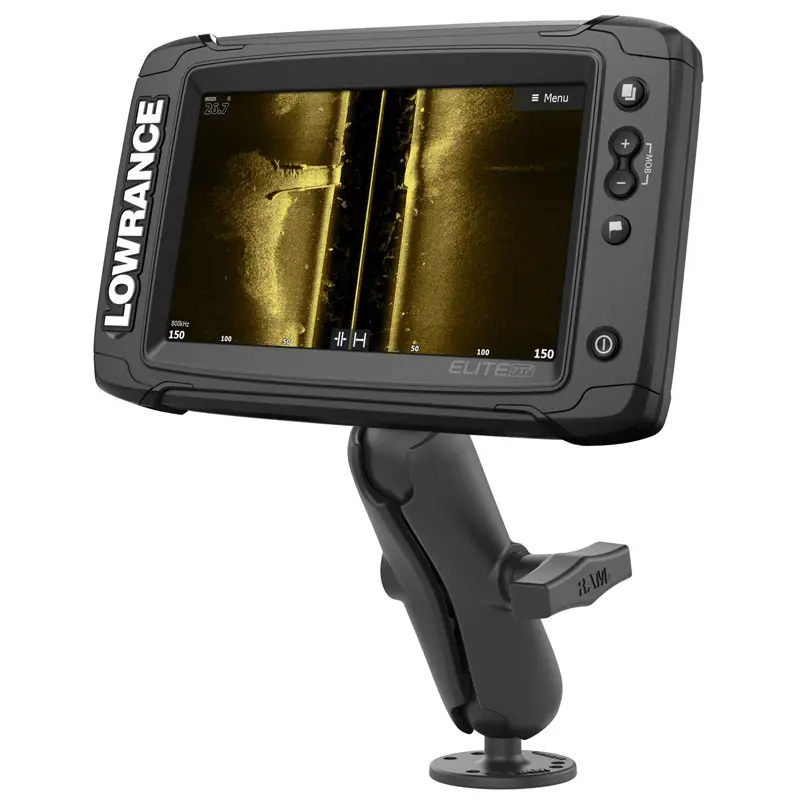 RAM-101-LO11.jpg RAM Double Ball Mount for Lowrance Elite-5 & Elite-7 Ti + More - Image 1