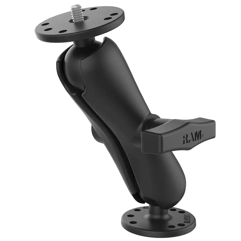 RAM-101AU.jpg RAM Double Ball Mount with 1/4"-20 Male Thread - C Size Medium - Image 1