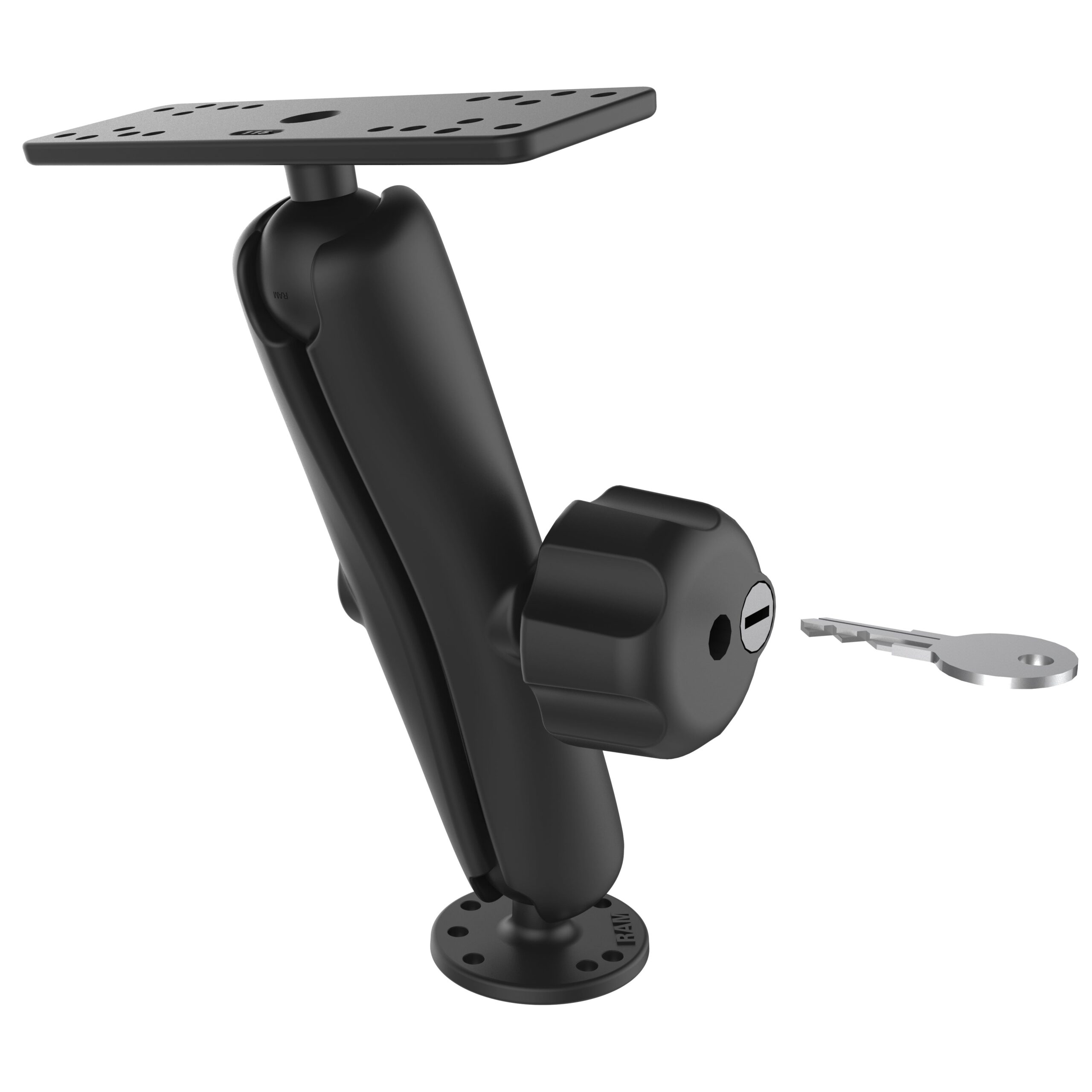RAM-111U-DL.jpg RAM® Universal Marine Electronic Mount with Key Lock Knob - Image 1