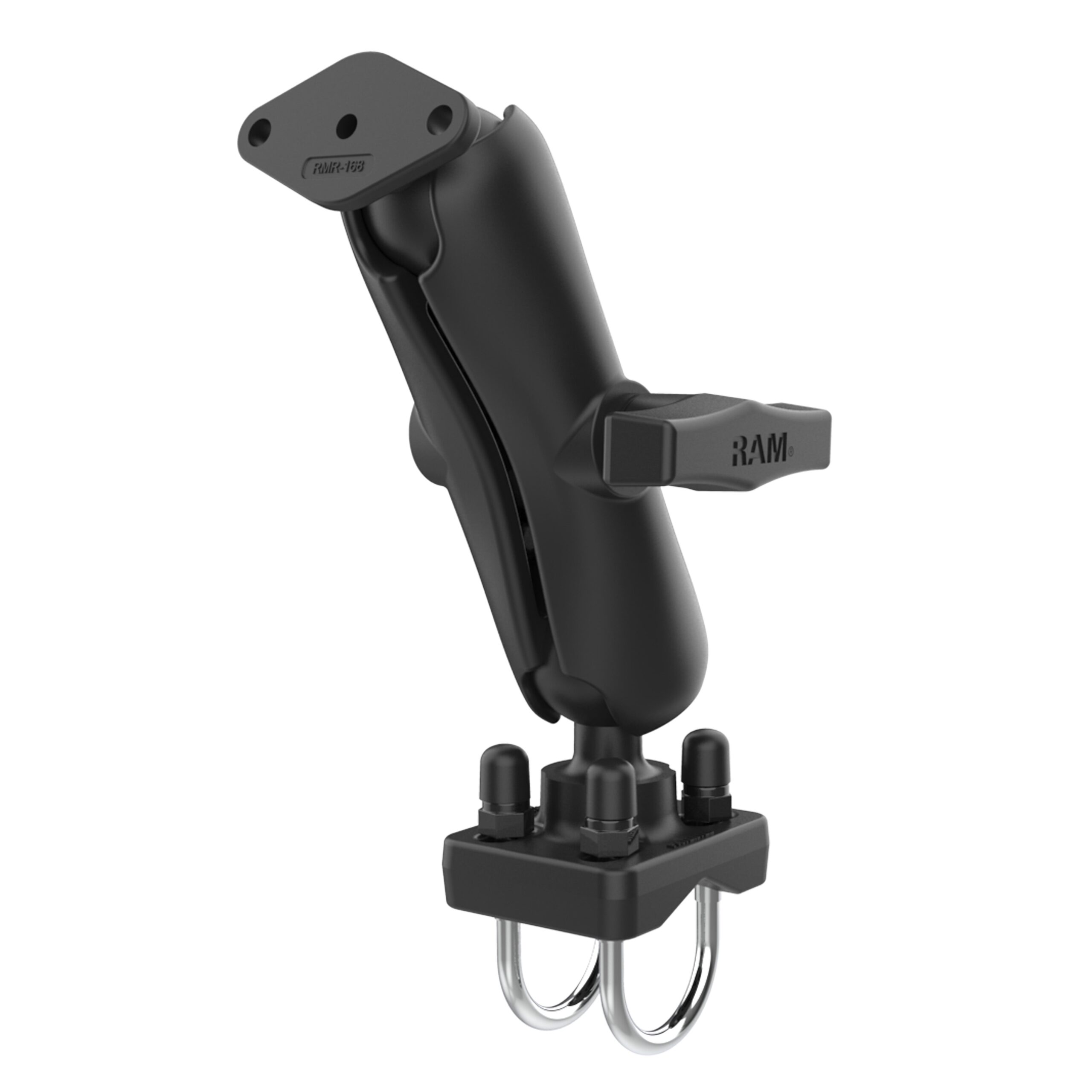 RAM-138U-235.jpg RAM® Double U-Bolt Rail Mount for Smaller Rails with Diamond Plate - Image 1