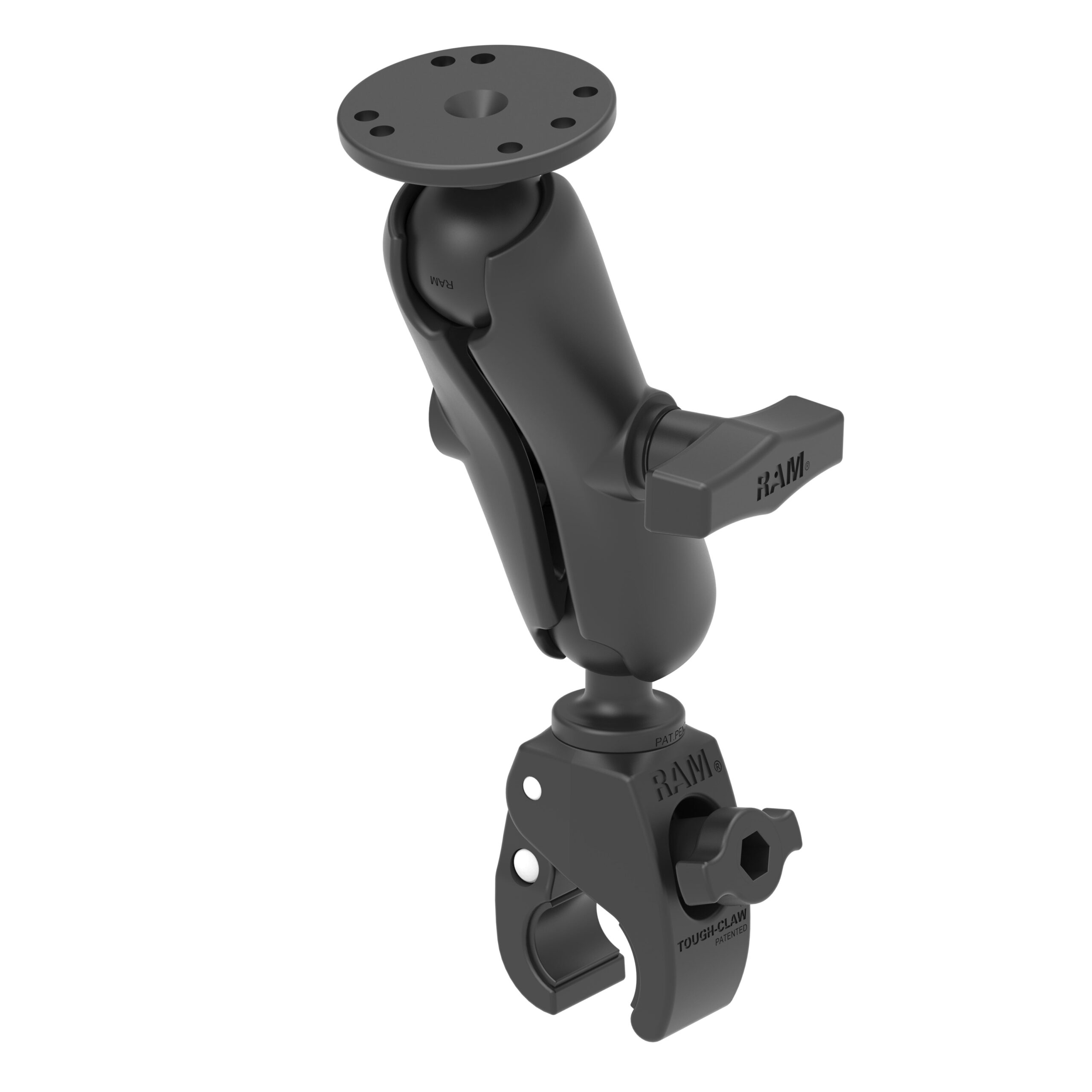 RAM-202-400.jpg RAM® Tough-Claw™ Small Clamp Mount with Round Plate Adapter - Medium - Image 1