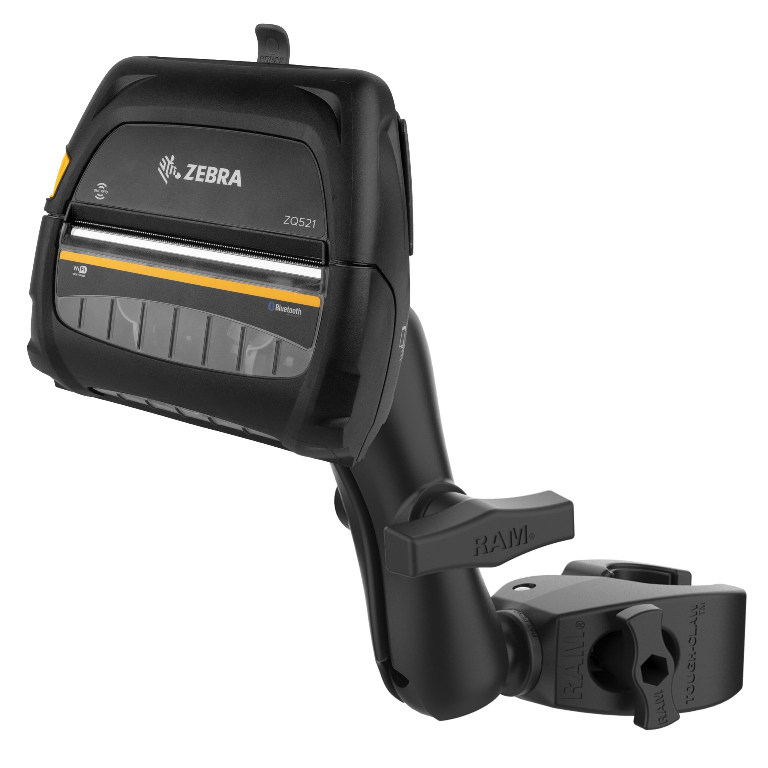 RAM-404-ZE30U.jpg RAM® Printer Mount for Zebra ZQ521 with Medium Tough-Claw™ - Image 1