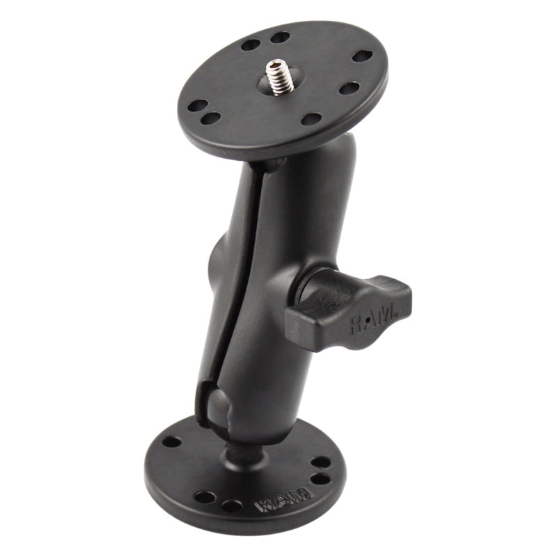 RAM-B-101AU RAM Double Ball Mount with 1/4"-20 Male Thread - B Size Medium - Image 1