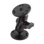 RAM Universal Double Ball Mount with Two Round Plates - B Size Short