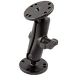 RAM Universal Double Ball Mount with Two Round Plates - B Size Medium