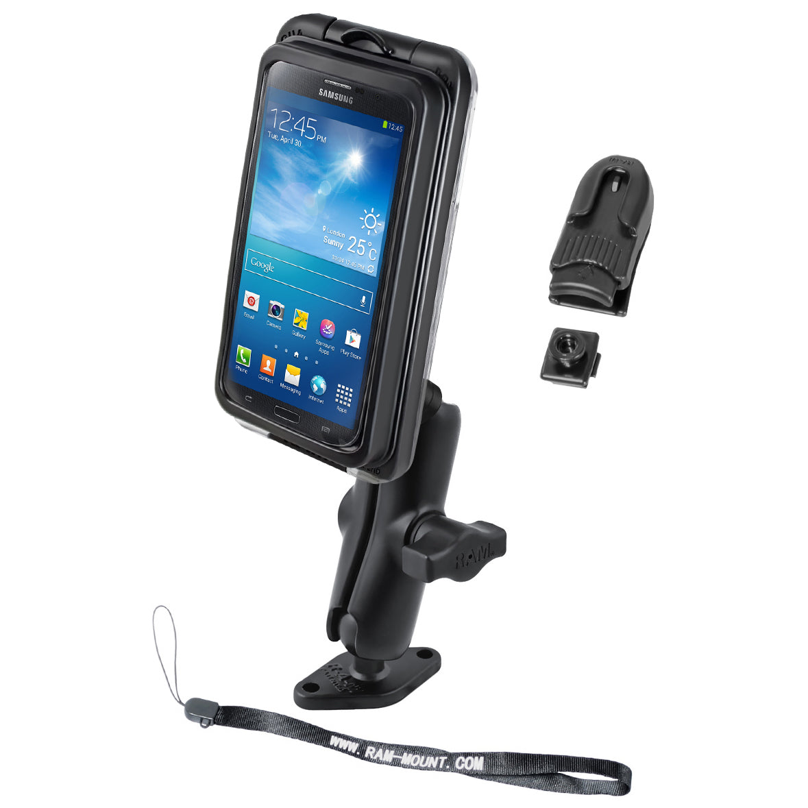 RAM-B-102-AQ7-2CU.jpg RAM® Aqua Box® Pro 20 with Double Ball Diamond Plate Mount - Image 1