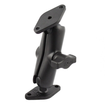 RAM Double Ball Diamond Plate Mount - B Size Medium