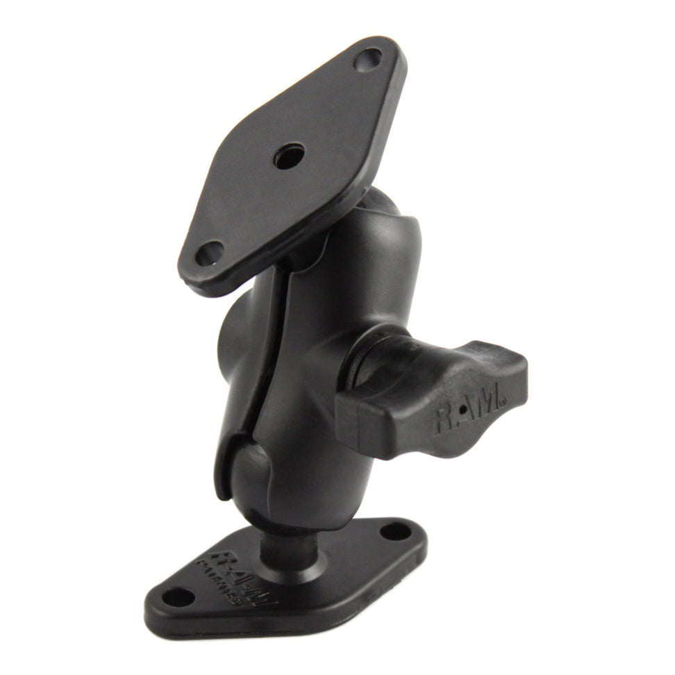 RAM-B-102U-A RAM Double Ball Diamond Plate Mount - B Size Short - Image 1