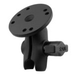 RAM Double Socket Arm with Round Plate - B Size Short