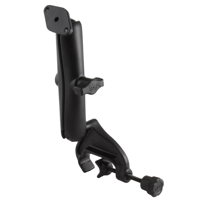 RAM-B-121-C-238U.jpg RAM® Double Ball Yoke Clamp Mount with Diamond Plate - Long - Image 1