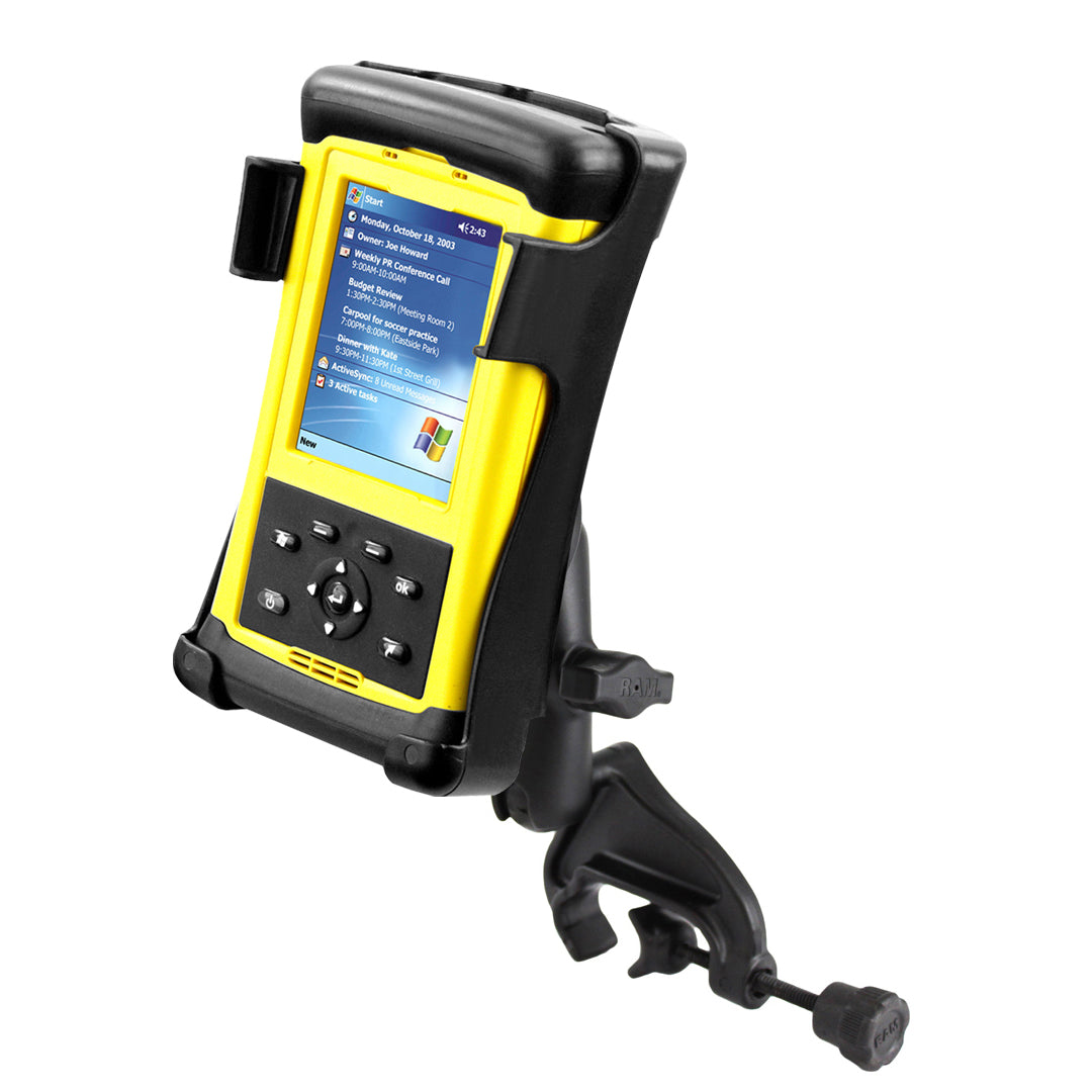 RAM-B-121-TD1U.jpg RAM® Double Ball Yoke Clamp Mount for Trimble TDS Recon - Image 1