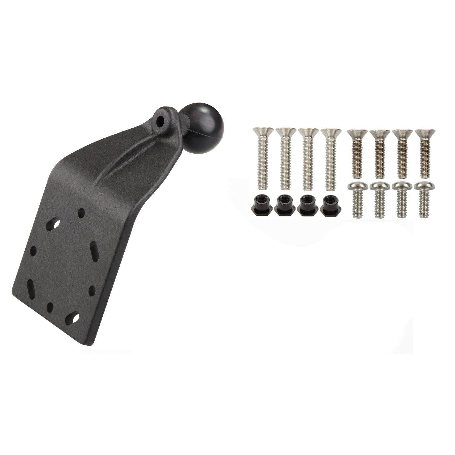 RAM-B-125B-G1U.jpg RAM Curved Extension Base with Ball & Mounting Hardware - Image 1