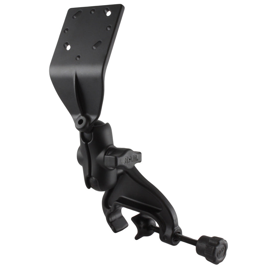 RAM-B-125U-A.jpg RAM® Double Ball Yoke Clamp Mount with Angled Extension Plate - Short - Image 1