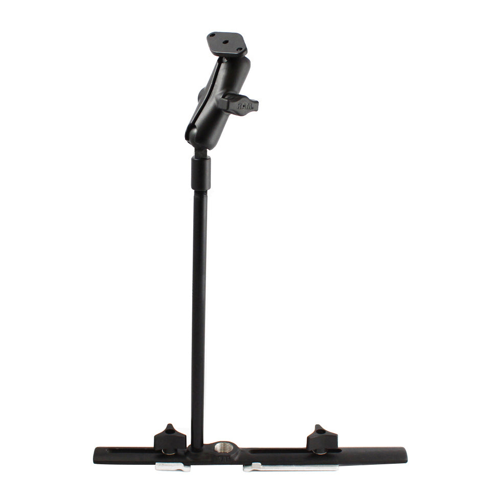 RAM-B-131-238.jpg RAM® Cessna Seat Rail Mount with 12" Flex Arm and Diamond Plate - Image 1