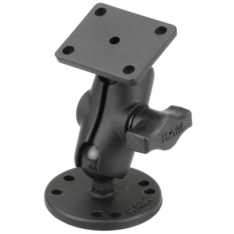 RAM-B-139U-A.jpg RAM® Drill-Down Double Ball Mount with Rectangle AMPS Plate - Short - Image 1