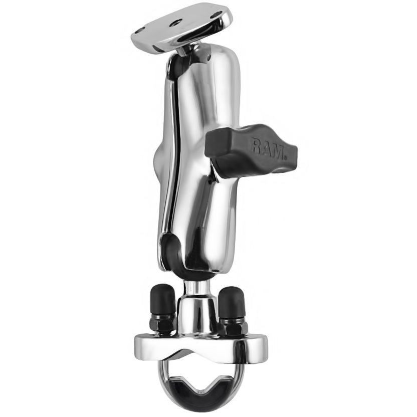 RAM-B-149CHU.jpg RAM® Chrome Handlebar U-Bolt Mount with Medium Double Socket Arm - Image 1