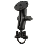 RAM Handlebar U-Bolt Double Ball Mount with Round Plate - B Size Medium