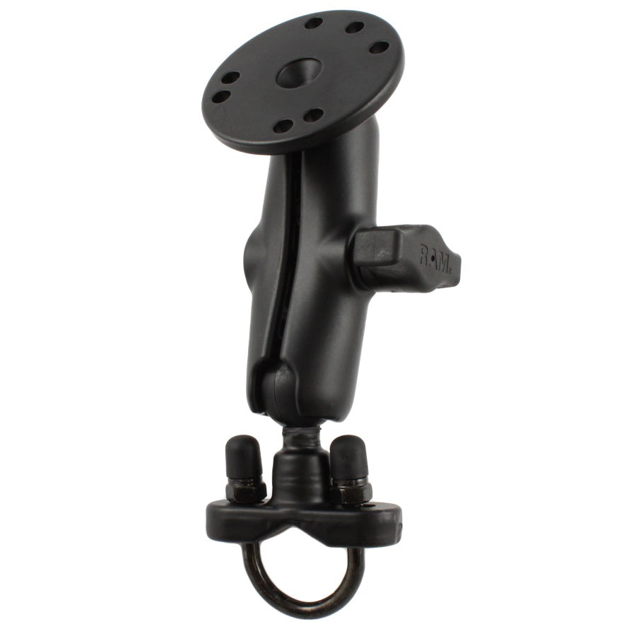 RAM-B-149Z-202U.jpg RAM Handlebar U-Bolt Double Ball Mount with Round Plate - B Size Medium - Image 1
