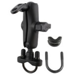 RAM® Handlebar U-Bolt Double Ball Mount with 9mm Hole - Medium
