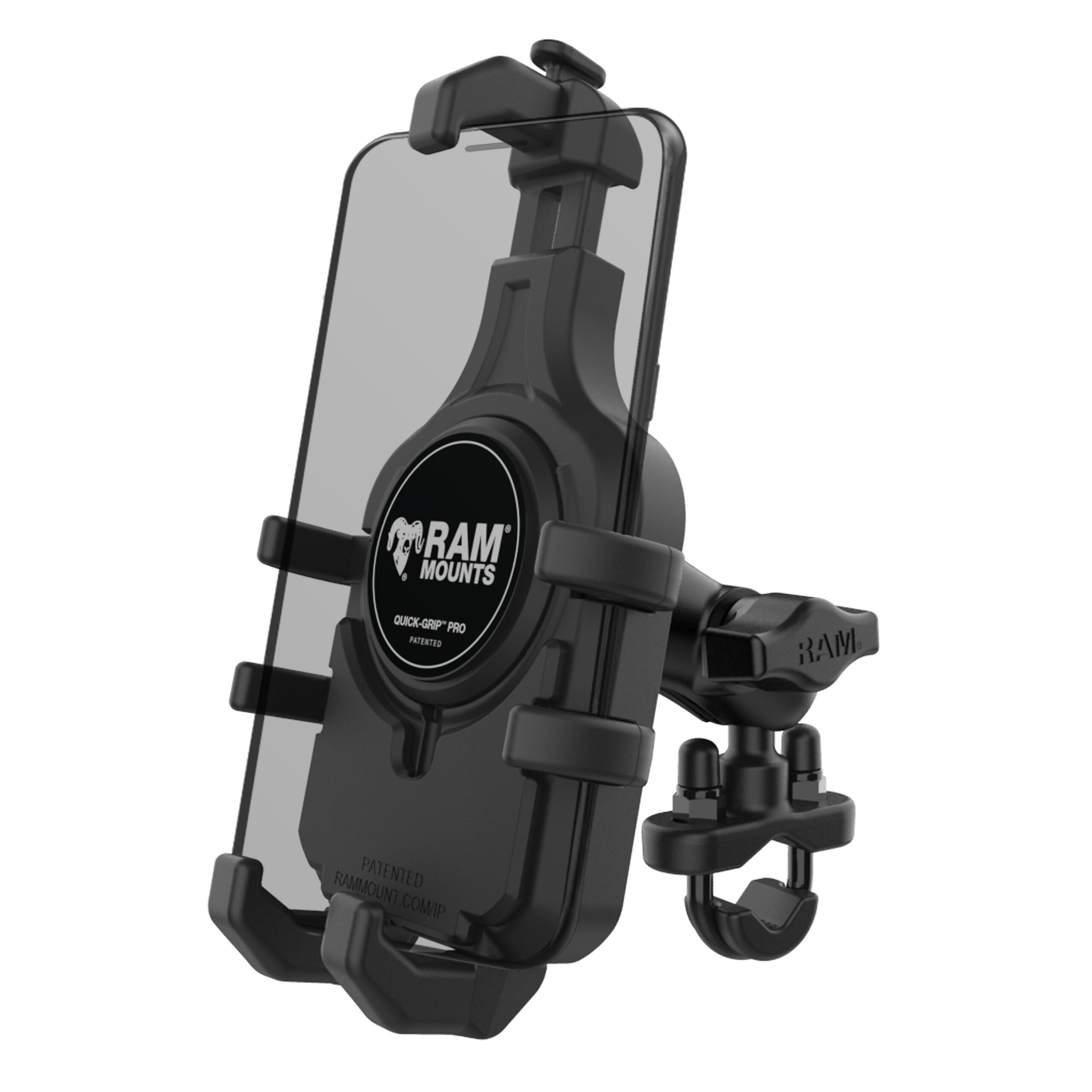 RAM-B-149Z-A-PD5U.jpg RAM® Quick-Grip™ Pro Phone Mount with Handlebar U-Bolt Base - Short - Image 1
